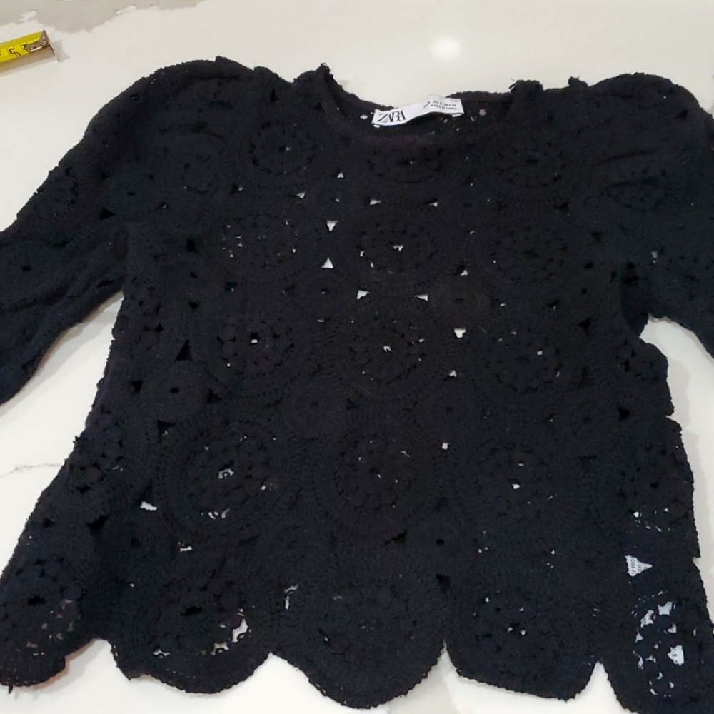 Zara crocheted top